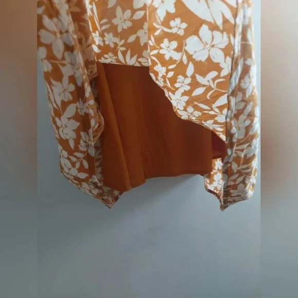 Old Navy Cami fit & Flare Ditsy Floral yellow Ruffle Fit & Flare dress M Spring - Picture 9 of 10